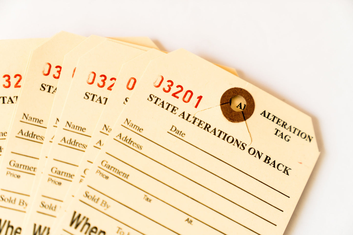 Vintage Manila Alteration Tags - Numbered Paper Ephemera for Junk Journals Mixed Media Crafts