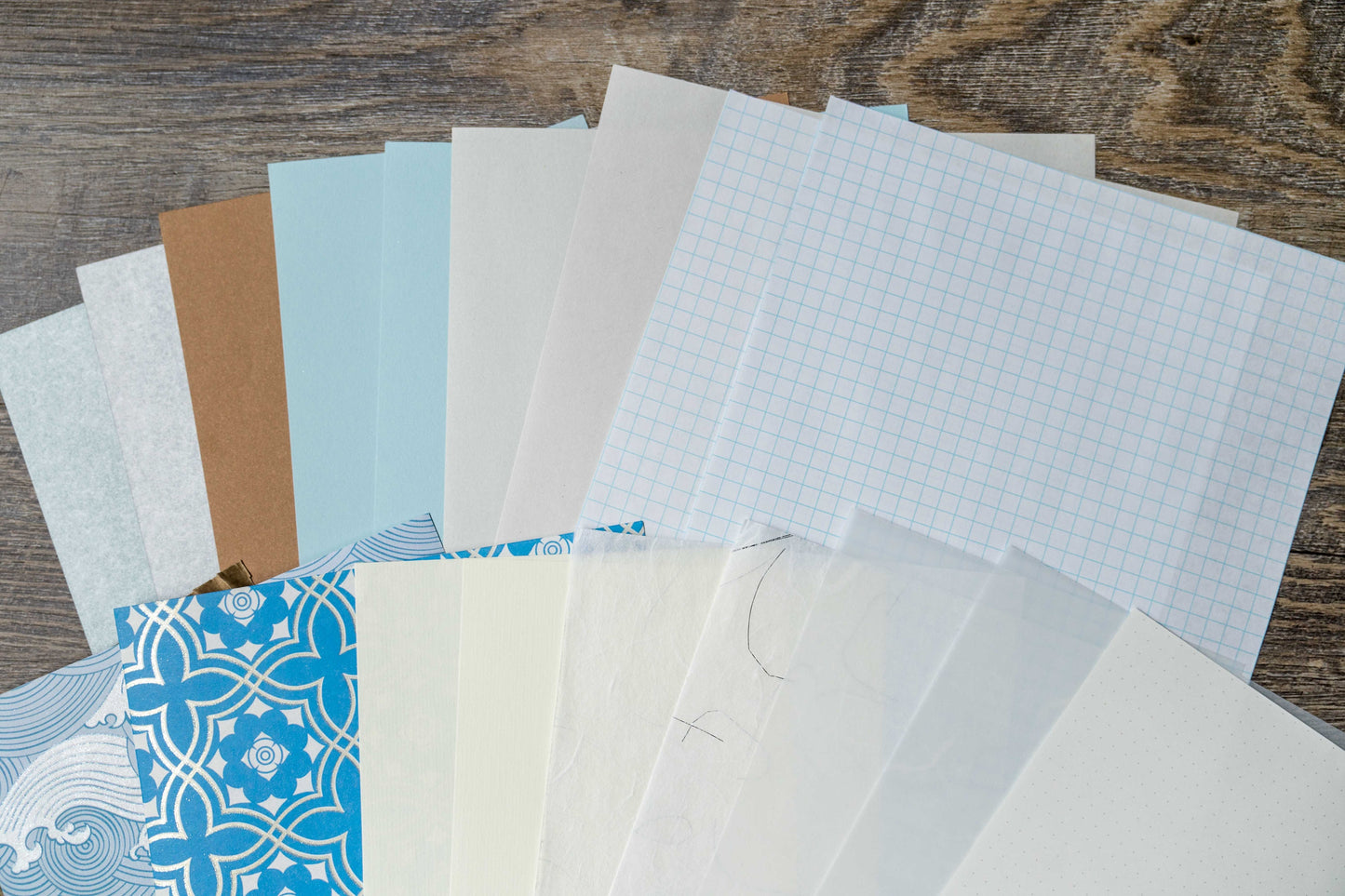 Blue Neutral Scrapbook Paper Pack - DIY Collage Junk Journal Kit Mixed Media Essentials