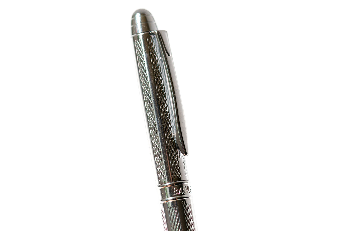 Silver Stainless Steel Fountain Pen - Vintage Refillable Calligraphy Pen with Medium Nib