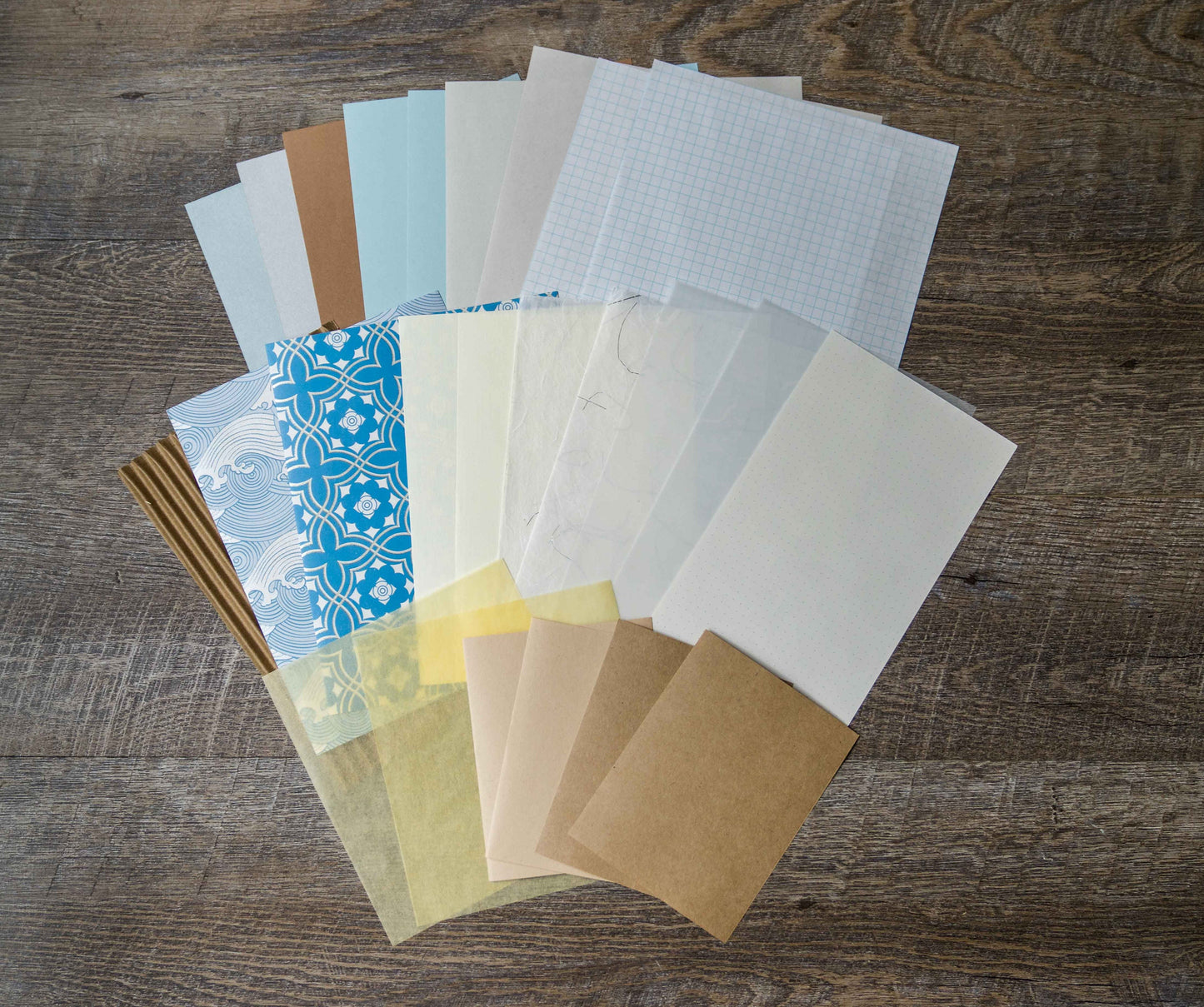Blue Neutral Scrapbook Paper Pack - DIY Collage Junk Journal Kit Mixed Media Essentials