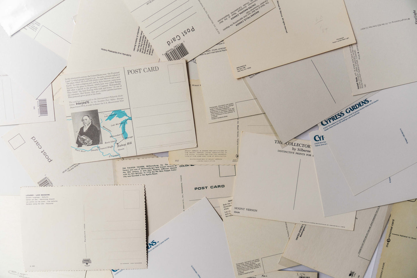 Vintage Postcards Lot 1950-1999 - Collectible Antique Stationery Ephemera