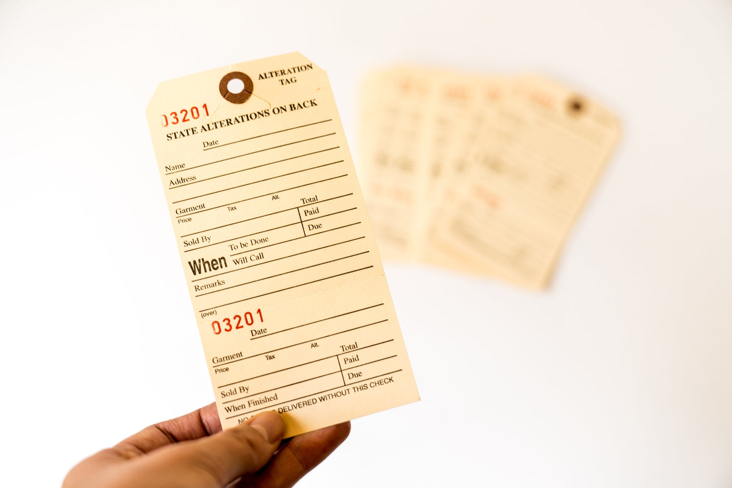 Vintage Manila Alteration Tags - Numbered Paper Ephemera for Junk Journals Mixed Media Crafts
