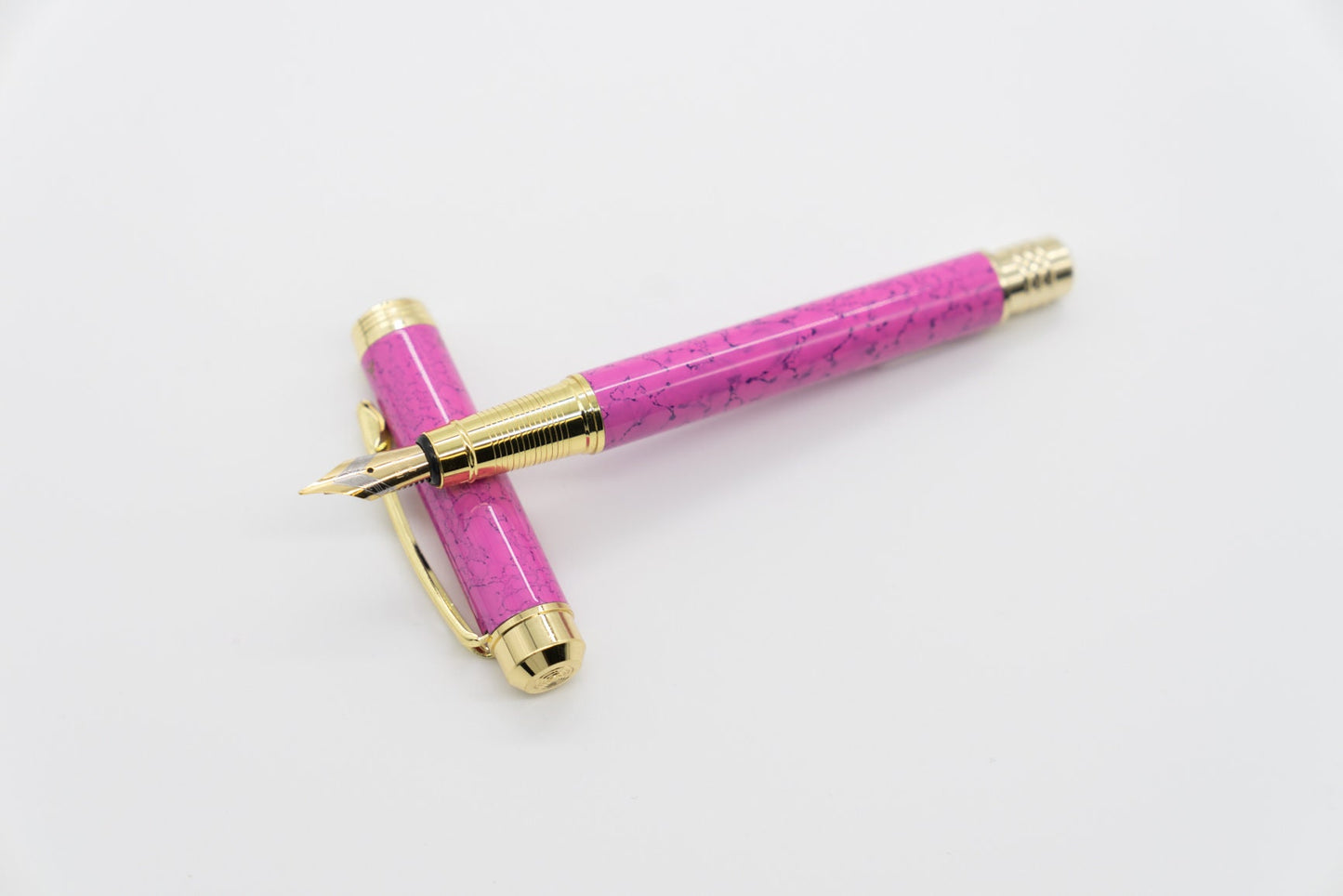 Pink Gold Fountain Pen - Refillable Calligraphy Pen for Letter Writing Drawing