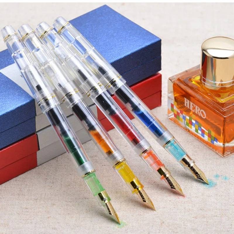 Acrylic Fountain Pen - Elegant Refillable Calligraphy Pen for Writers Weddings