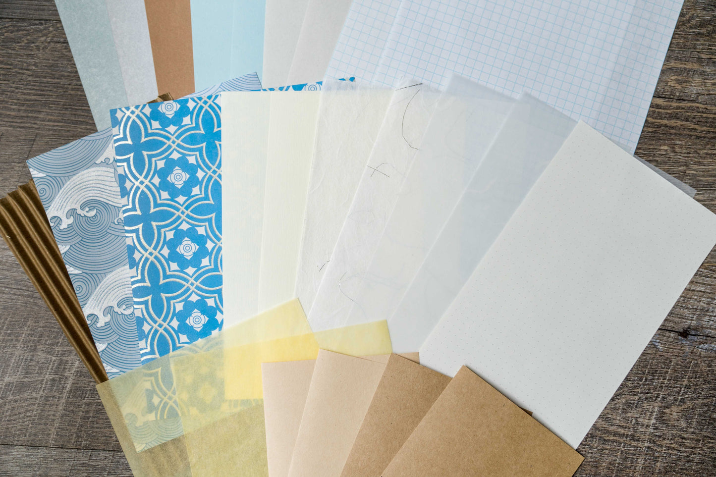 Blue Neutral Scrapbook Paper Pack - DIY Collage Junk Journal Kit Mixed Media Essentials