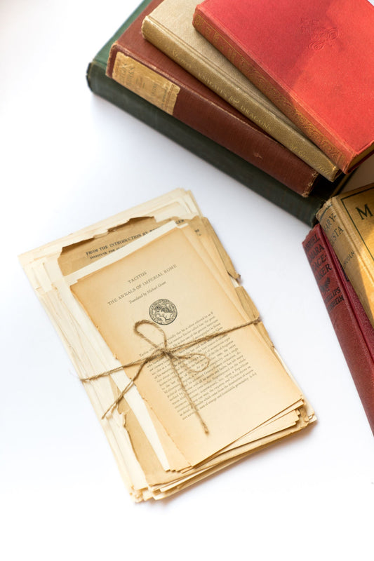 50 Vintage Book Pages – Mixed Lot from 25+ Unique Books (1880–1980)