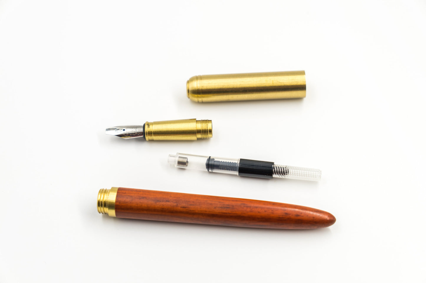 Wood Fountain Pen - Refillable Parallel Calligraphy Pen with 29 Nib Brass Metal Tip