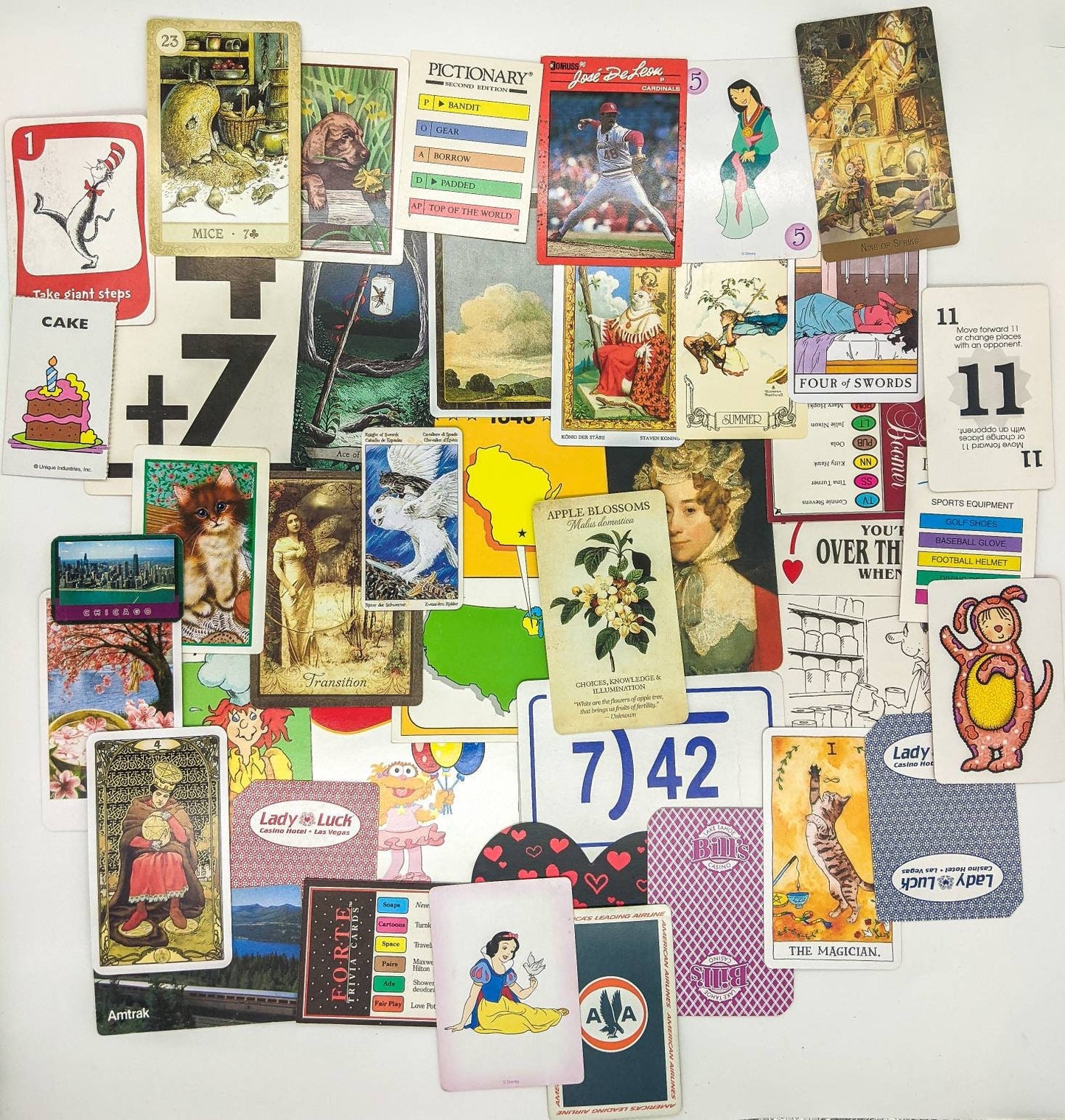 Large Swap Card Lot - Trading Cards Tarot Cards Craft Ephemera for Scrapbooking