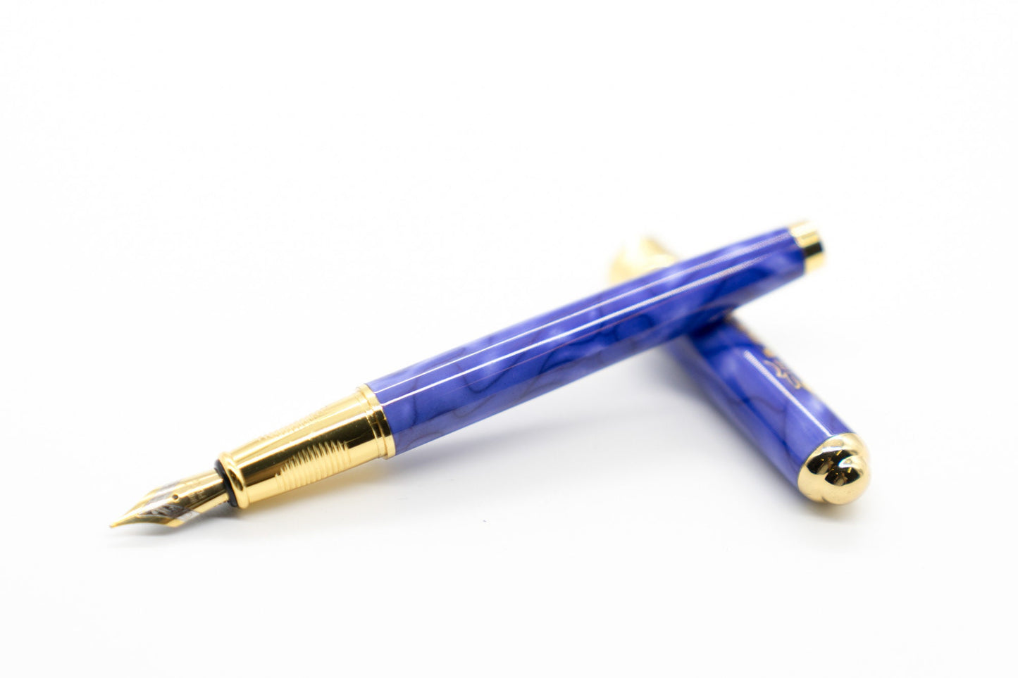 Marble Purple Fountain Pen - Refillable Calligraphy Writing Instrument Perfect Mothers Day Gift