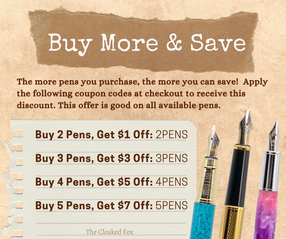 Acrylic Fountain Pen - Elegant Refillable Calligraphy Pen for Writers Weddings