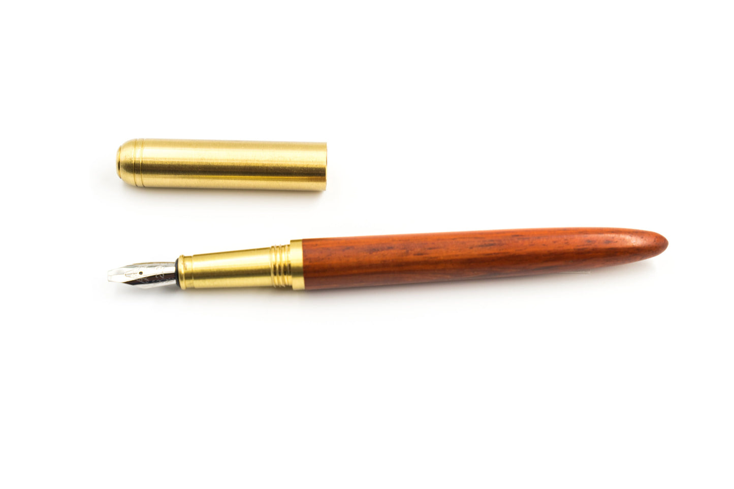 Wood Fountain Pen - Refillable Parallel Calligraphy Pen with 29 Nib Brass Metal Tip