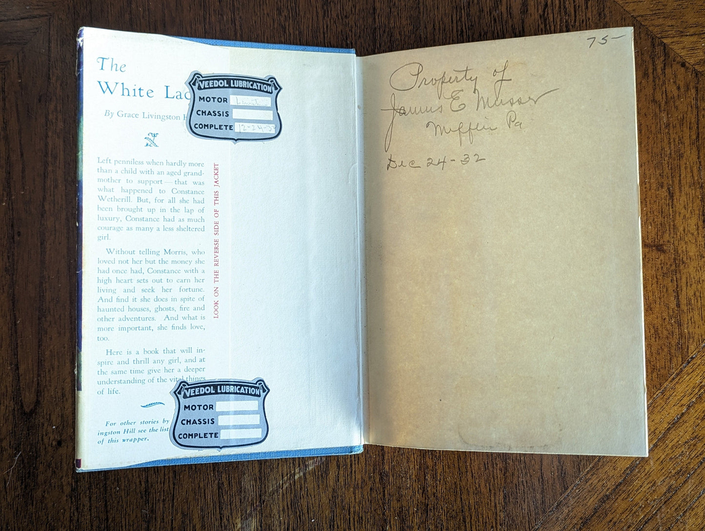 The White Lady by Grace Livingston Hill Lutz – 1930 Antique Hardcover Novel
