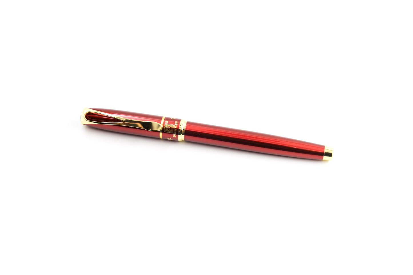 Luxury Fountain Pen - Refillable Calligraphy Tool in Red and Gold