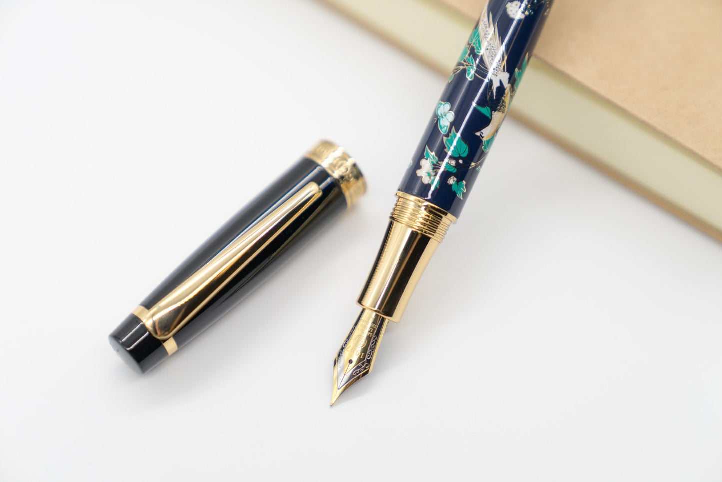 Luxury Navy Fountain Pen - Refillable Calligraphy Pen for Writers