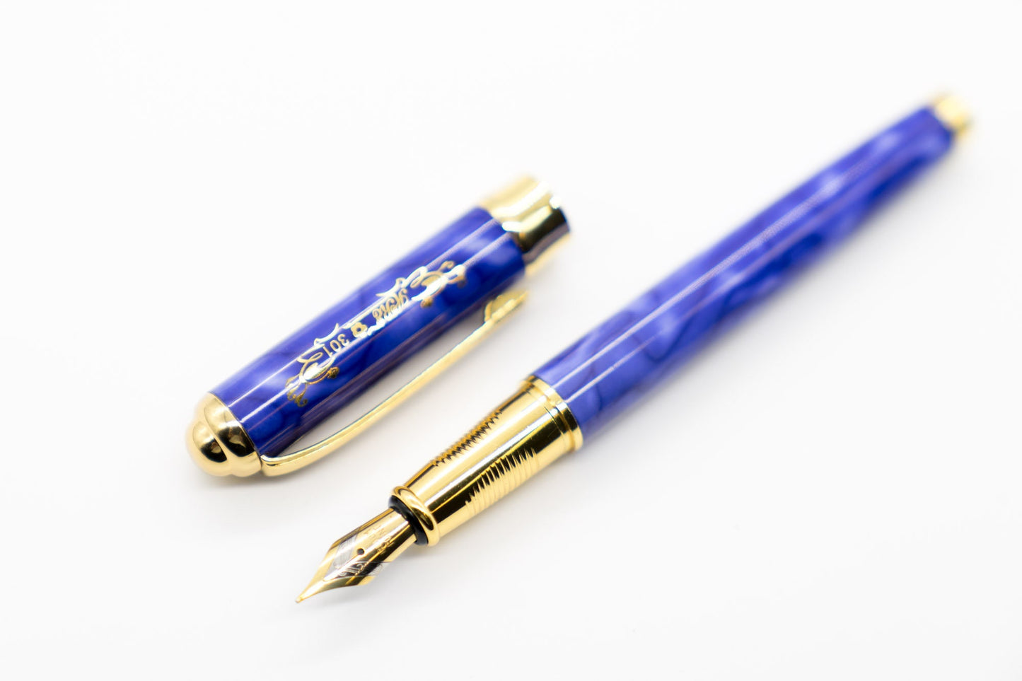 Marble Purple Fountain Pen - Refillable Calligraphy Writing Instrument Perfect Mothers Day Gift