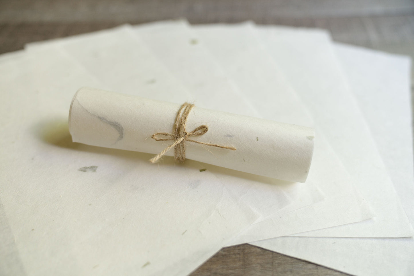 Handmade Flower Paper - Green Leaves Calligraphy Rice Paper 11x67 in Mulberry Lokta Stationery Decorative Decoupage