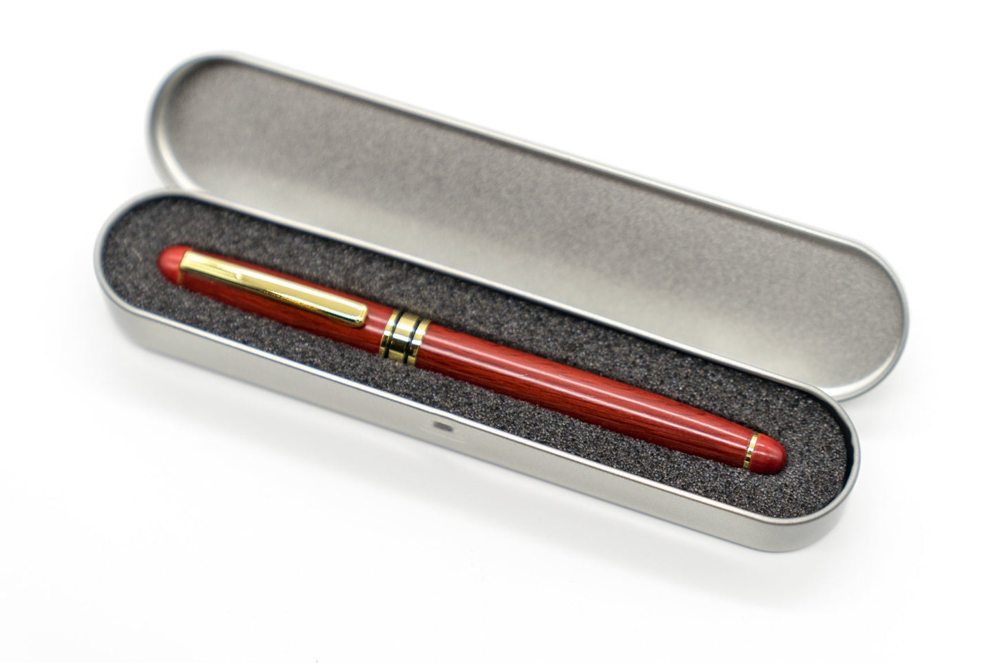 Red Wooden Fountain Pen - Mahogany Calligraphy Pen for Writers Gift for Father-in-Law New Job Wedding