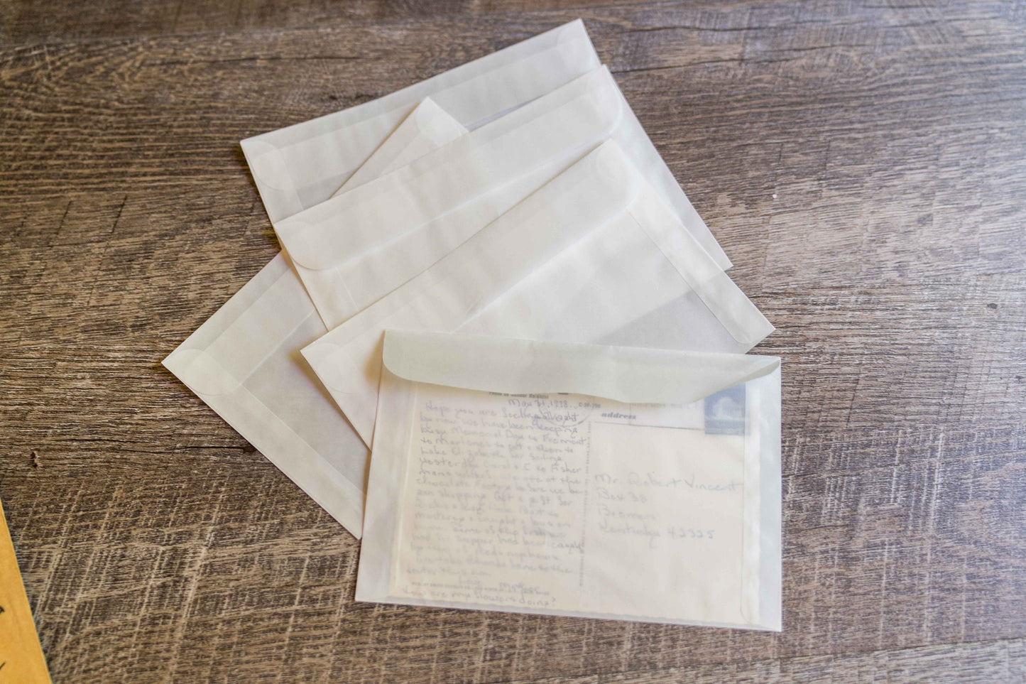 Translucent Glassine Envelopes - Vintage Wedding Planner Accessories 6 58 x 4 12