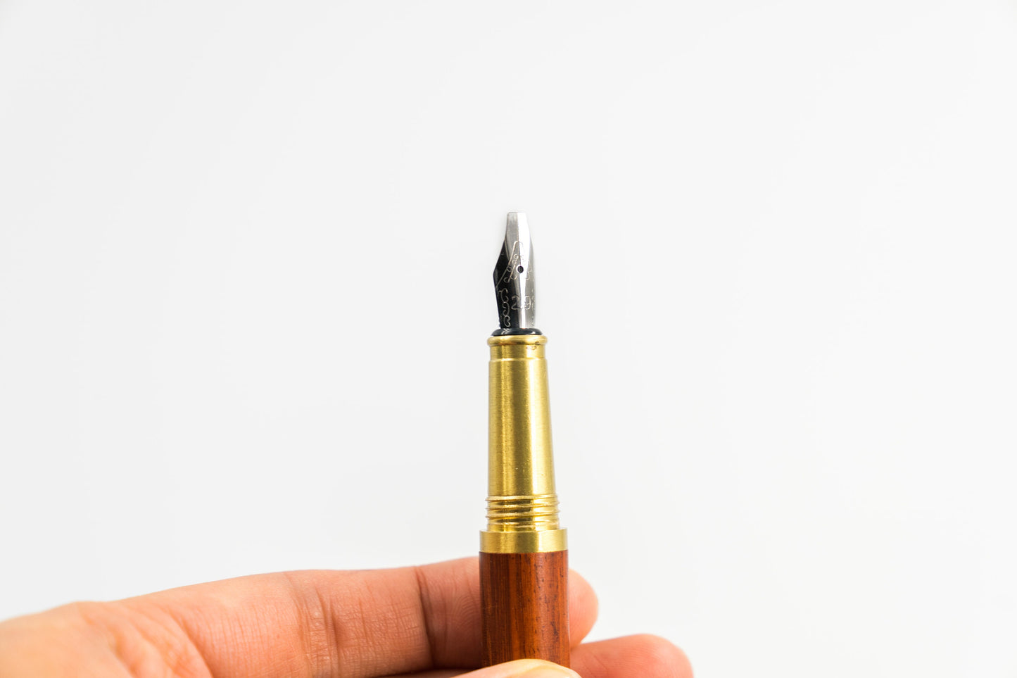Wood Fountain Pen - Refillable Parallel Calligraphy Pen with 29 Nib Brass Metal Tip