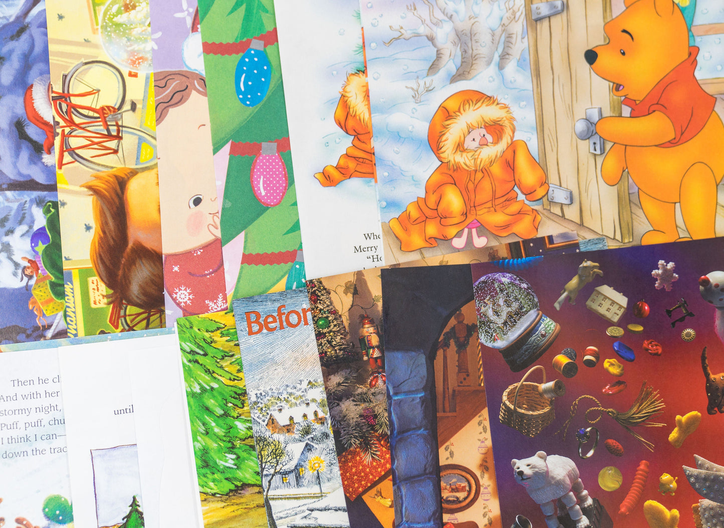 Childrens Christmas Book Pages - 20pc Santa Claus Ephemera for Junk Journals Scrapbooking