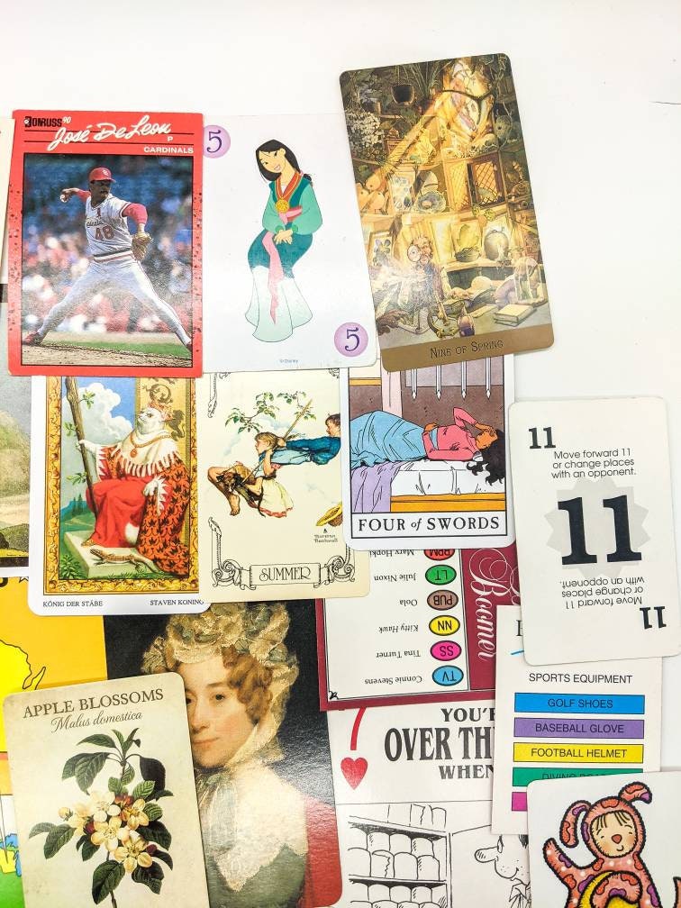 Large Swap Card Lot - Trading Cards Tarot Cards Craft Ephemera for Scrapbooking