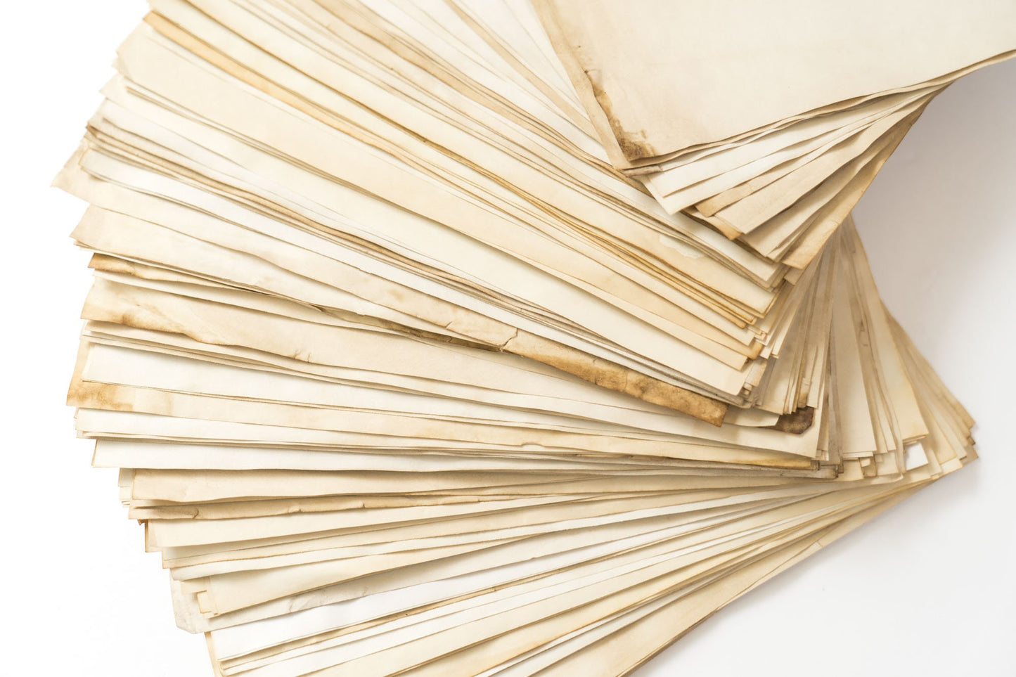 Artisanal Grungy Coffee Dyed Paper Sheets - Grungy Stained Ephemera for Junk Journals and Scrapbooking