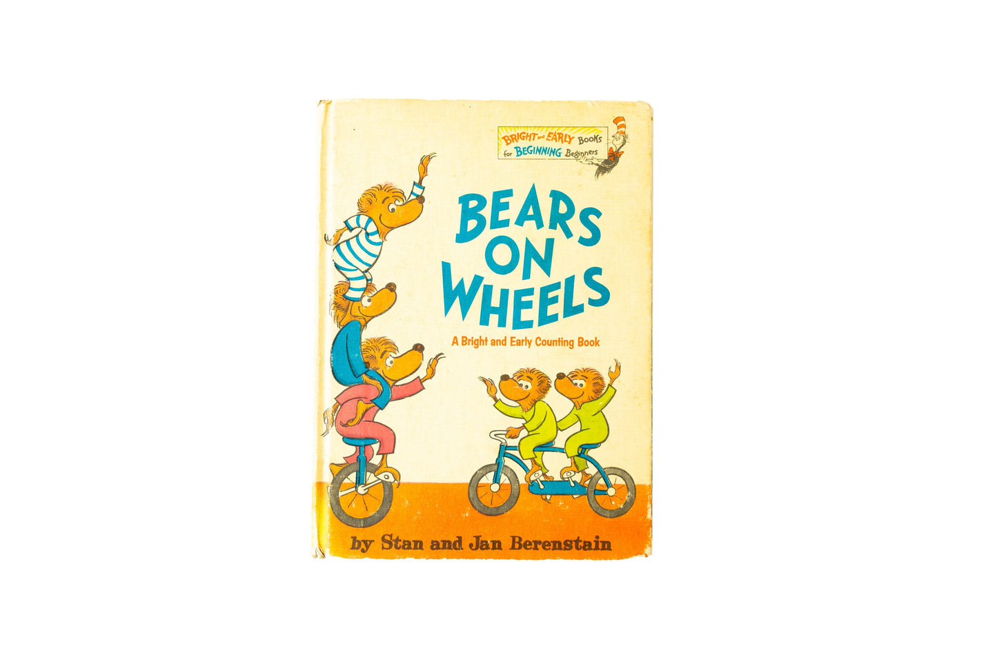 Vintage Hardcover Childrens Book - 1968 Bears on Wheels by Stan Jan Berenstain
