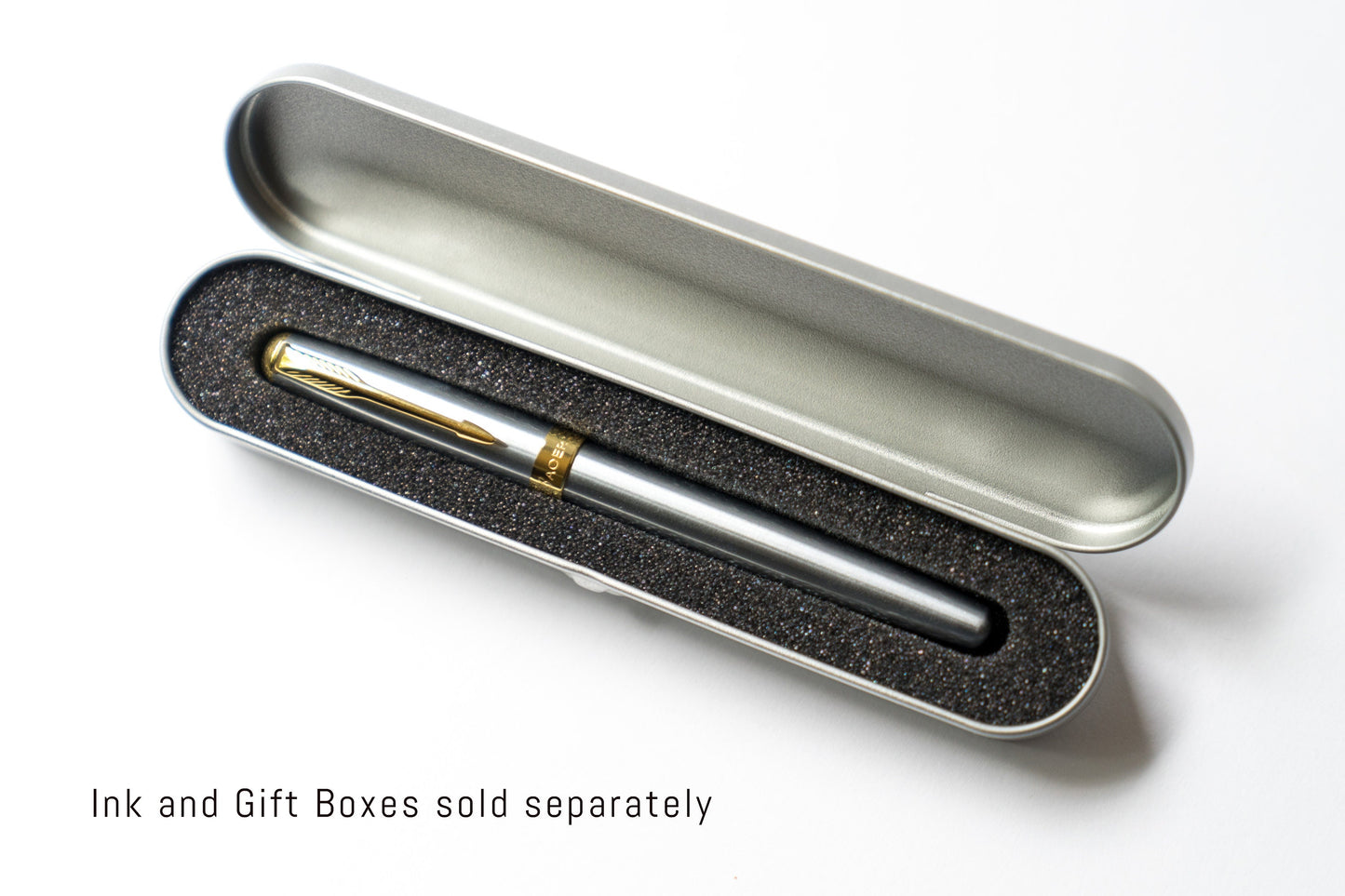 Elegant Stainless Steel Fountain Pen - Refillable Calligraphy Pen with Vintage Design