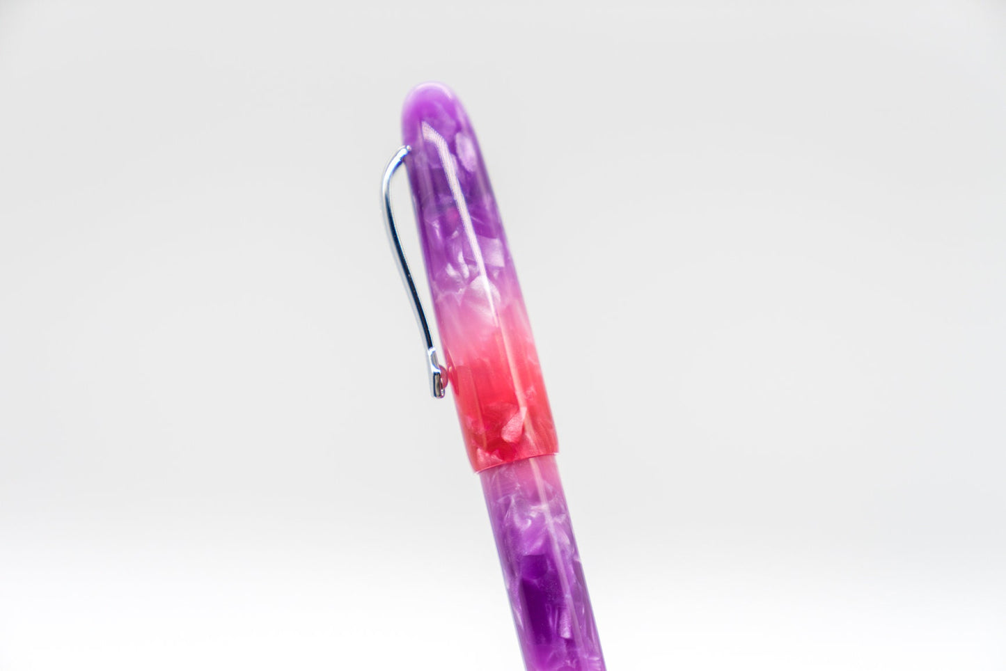 Marble Acrylic Fountain Pen - Cute Pink Purple Calligraphy Design