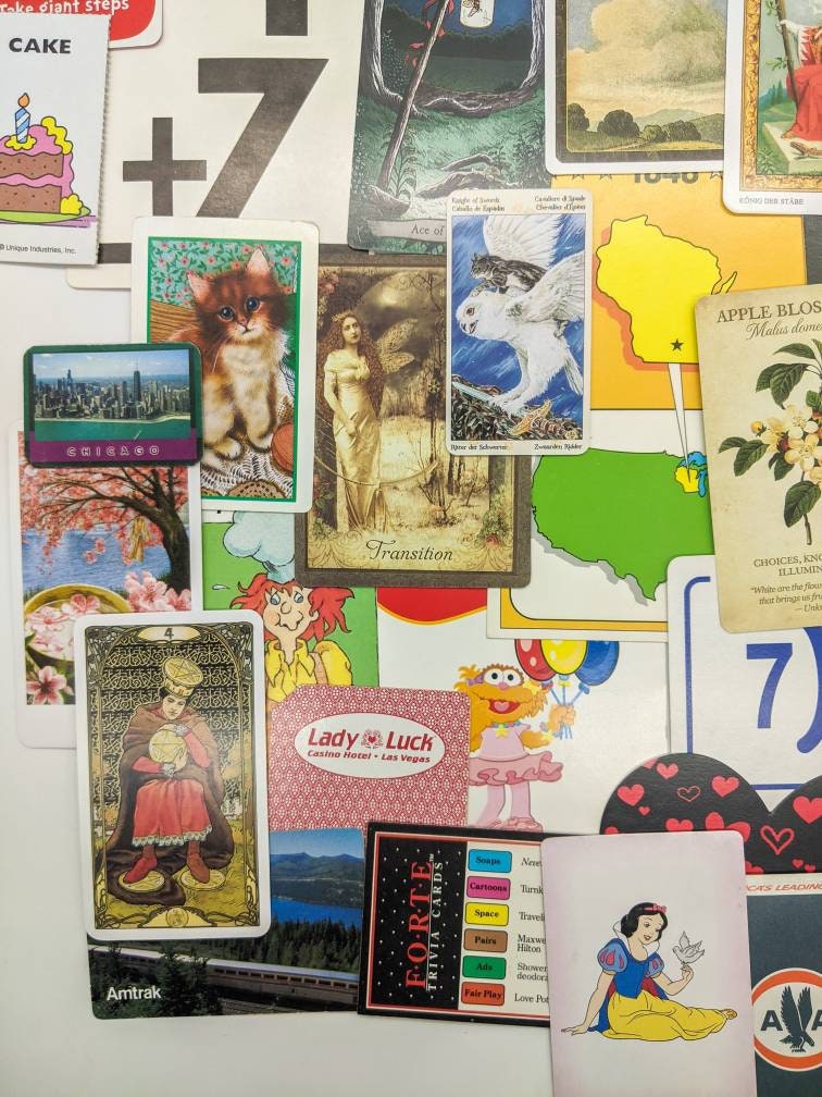 Large Swap Card Lot - Trading Cards Tarot Cards Craft Ephemera for Scrapbooking