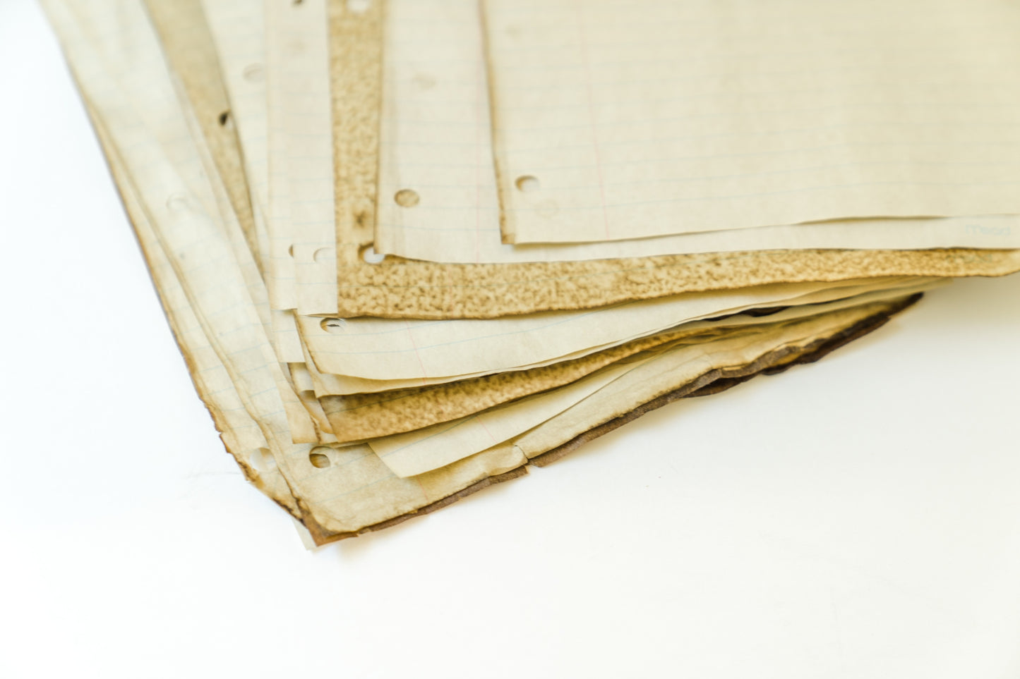 Coffee Dyed Lined Paper - Vintage Scrapbooking Supply