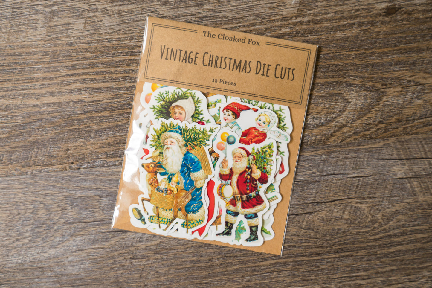 Vintage Christmas Die Cuts - Retro Holiday Decorations
