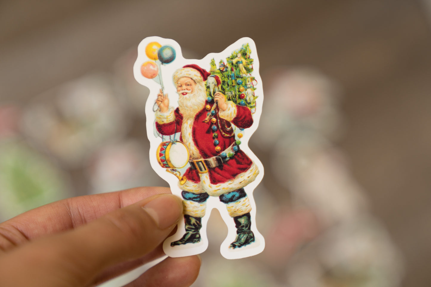 Vintage Christmas Die Cuts - Retro Holiday Decorations