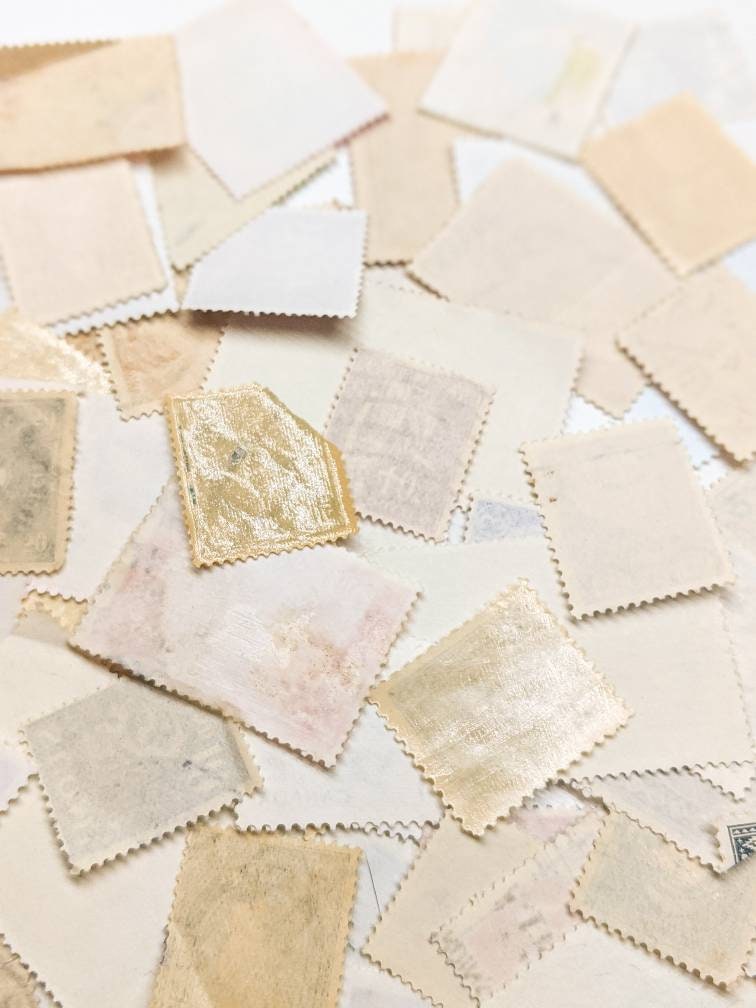 Vintage Worldwide Cancelled Postage Stamp Collection - Ephemera for Junk Journals