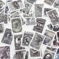 White Vintage-Inspired Reproduction Stamps – Unique Designs for Journaling & Crafts