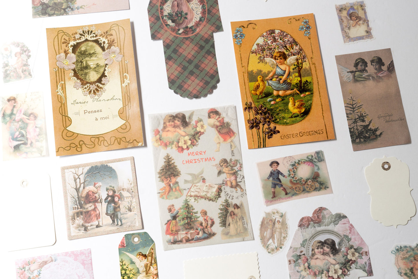 Victorian Angelic Ephemera Pack - Valentines Day Journal Kit Love  Romance Die Cuts
