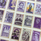 Purple Vintage Stamp Stickers - Bullet Journal  Junk Journal Accessories