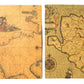 Vintage Halloween Ephemera Pack - 40 pc Travel  Map Collage Kit