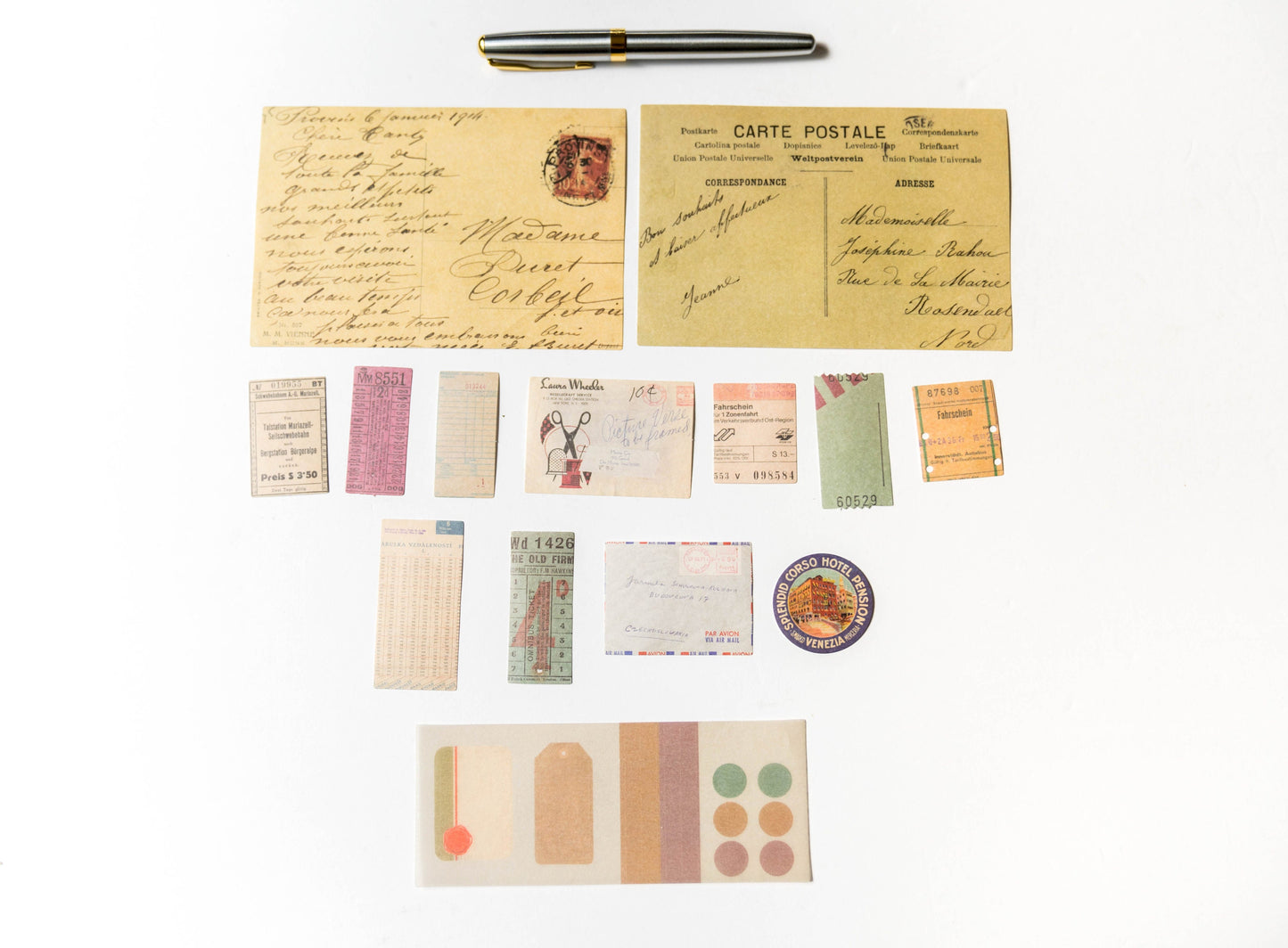 Vintage Ephemera Pack - 40 pc Junk Journal  Collage Kit