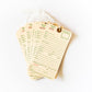 Numbered Repair Tags - Vintage Manila Paper Embellishments for Crafting