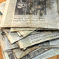 Vintage Coffee Dyed Tea Stained Paper - Aged Scrapbooking Collage Material