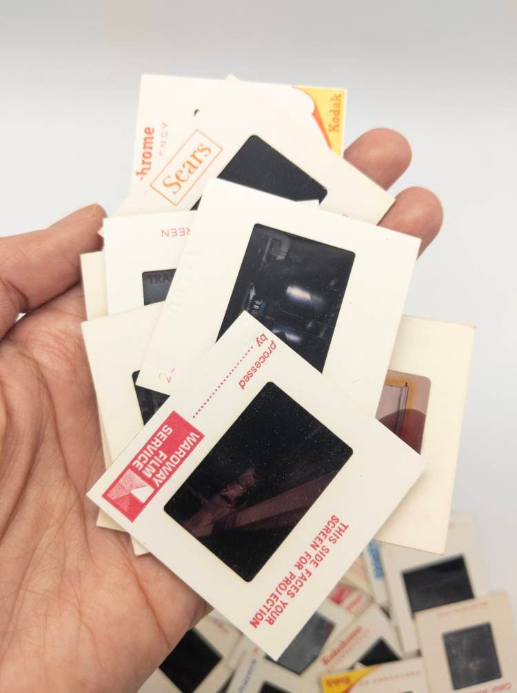 Vintage 35mm Photo Slides - 1950s-70s Ephemera for Junk Journals