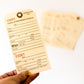 Vintage Manila Alteration Tags - Numbered Paper Ephemera for Junk Journals  Mixed Media Crafts