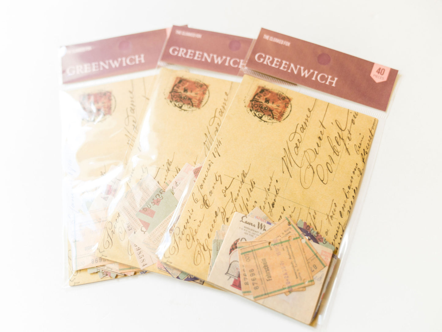 Vintage Ephemera Pack - 40 pc Junk Journal  Collage Kit