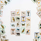 Vintage Animal Stamp Stickers - Animal Sticker Pack for Journaling and Scrapbooking