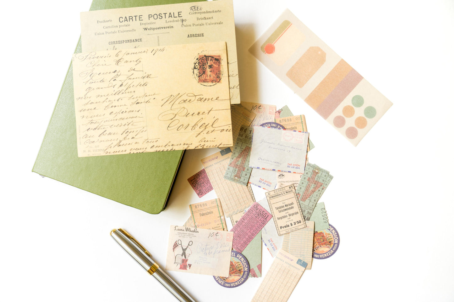 Vintage Ephemera Pack - 40 pc Junk Journal  Collage Kit