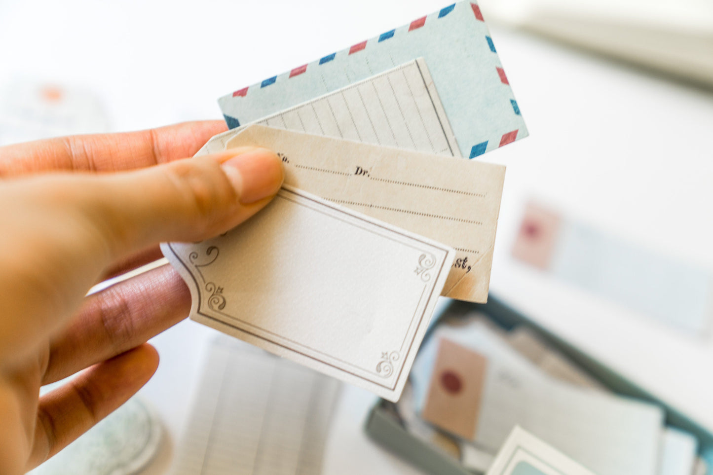 Vintage Happy Mail Stickers - Scrapbooking Junk Journal  Stationery Pack