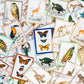 Vintage Animal Stamp Stickers - Animal Sticker Pack for Journaling and Scrapbooking