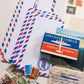 Vintage Airmail Writing Kit - Ephemera Pack for Letter Writing