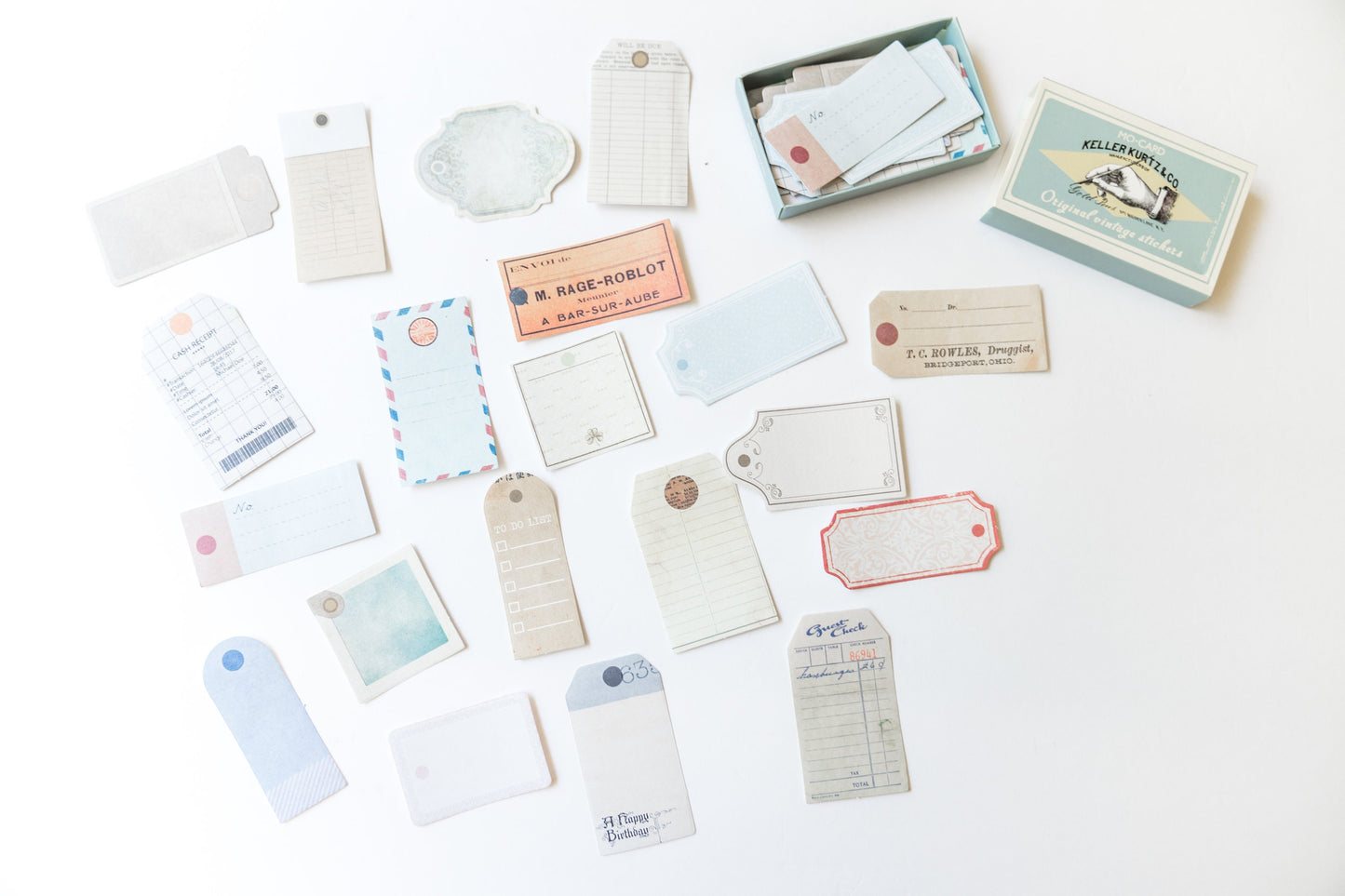 Vintage Happy Mail Stickers - Scrapbooking Junk Journal  Stationery Pack